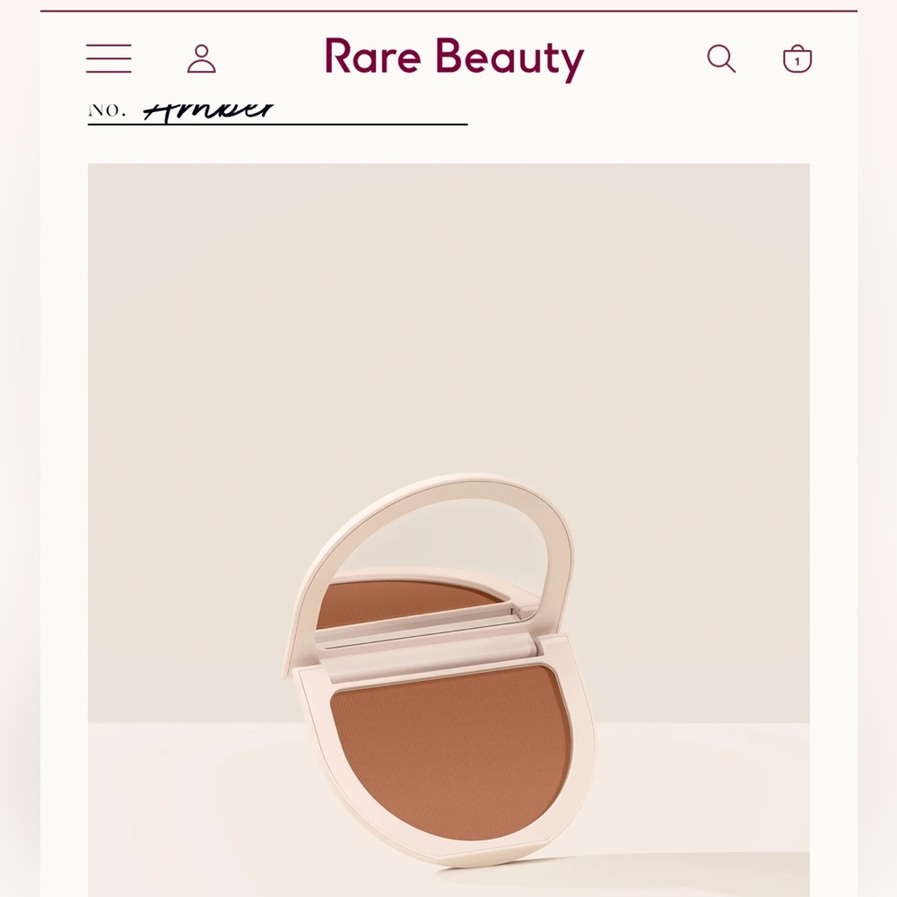 Rare Beauty True To Myself Tinted Pressed
Finishing Powder “Amber” NWT